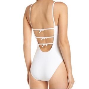 J. Crew $110 Maggie Baby Bow Back One Piece Bathing Suit White 12